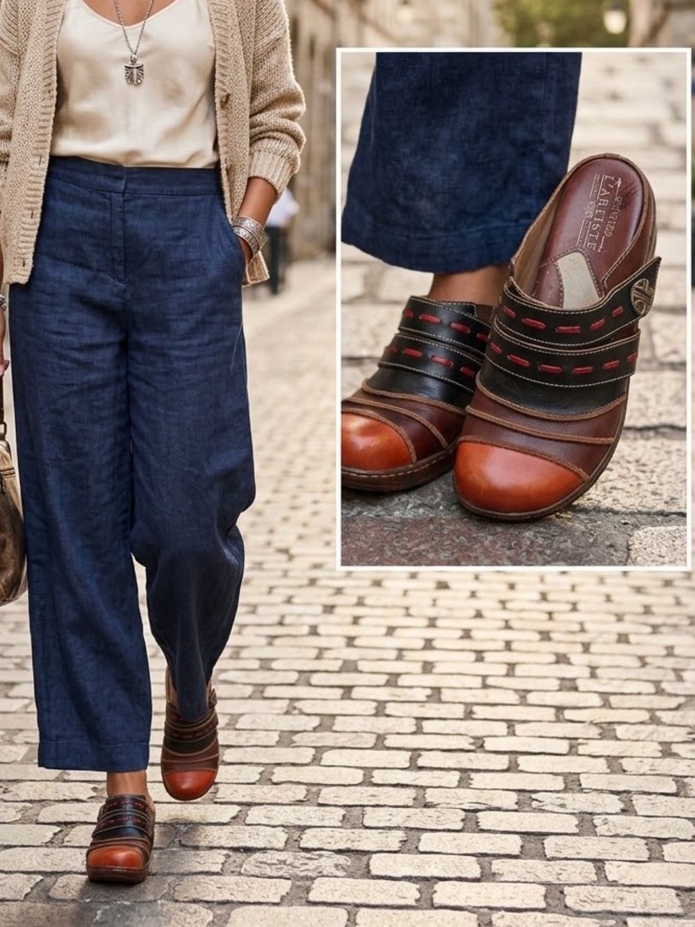 L'Artiste Leather Clogs